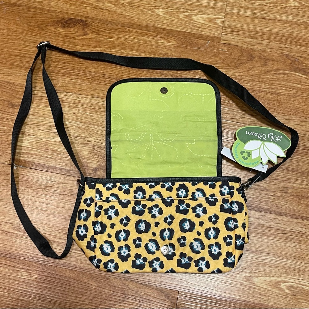NWT Lily Bloom Julia Crossbody, Bold Graphics Yellow Black Leopard Print - Picture 6 of 10